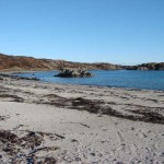 Golden sands of Uisken Beach