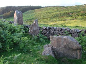 Dervaig Cemetery standing stones