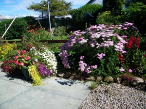 The Bothy Caravan summer garden