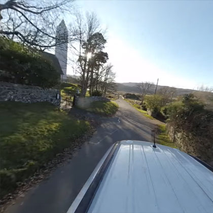 A drive through the village in 360